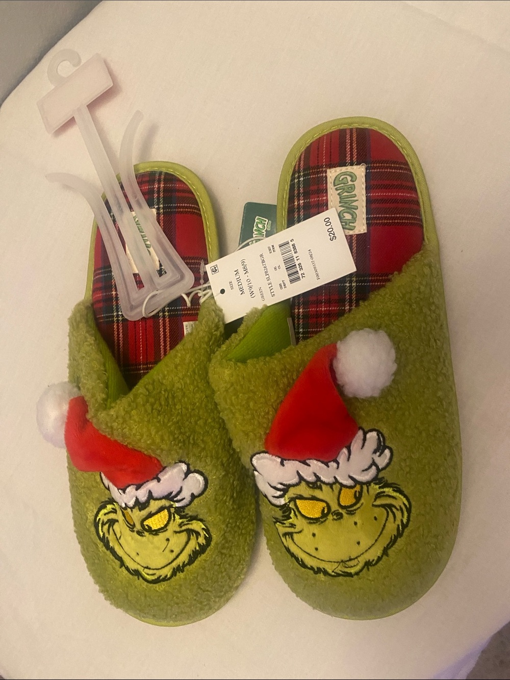 The Grinch Green Holiday Slippers